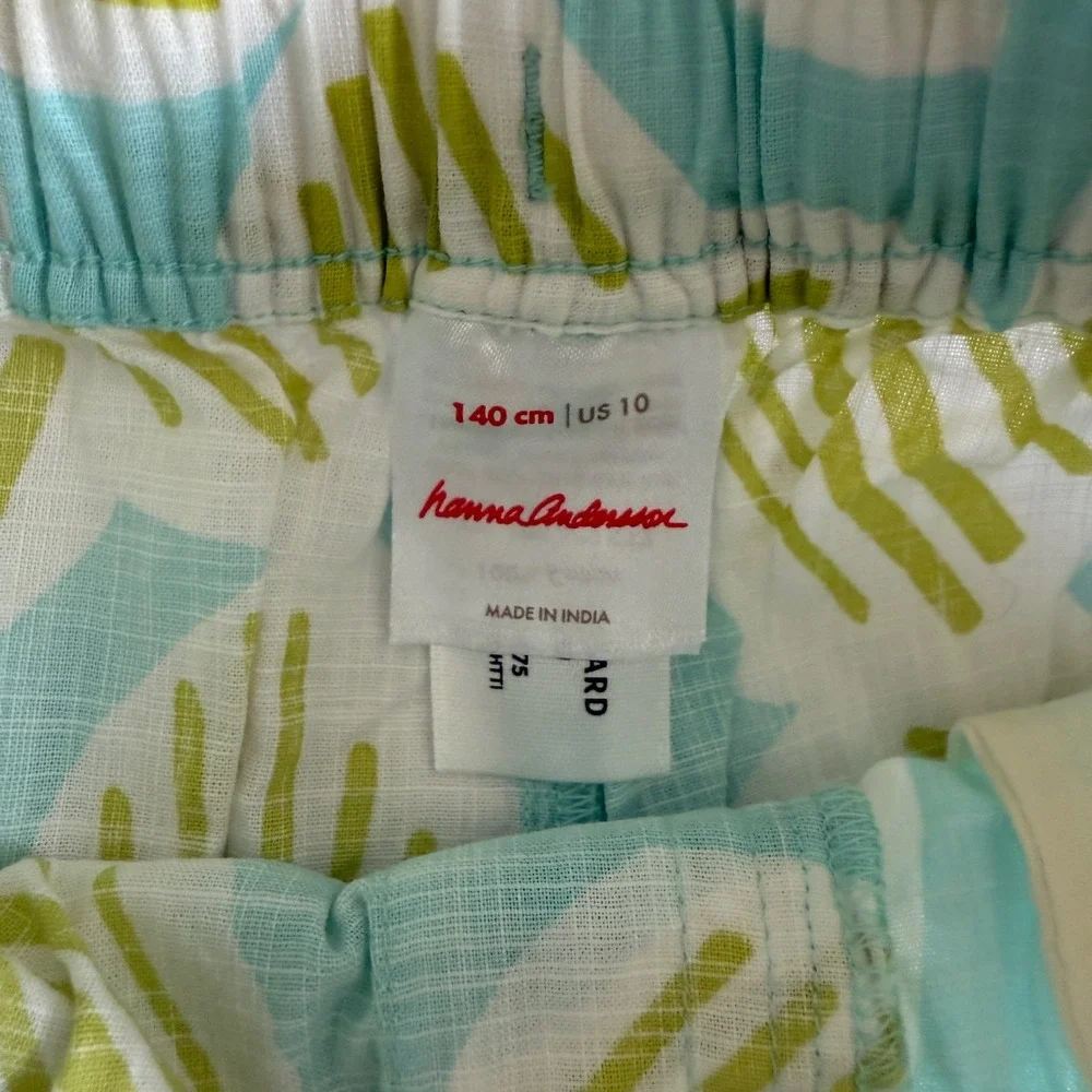 Hanna Andersson Shorts Boys Size 10 Blue Green Floral Tropical Summer Beach Boho